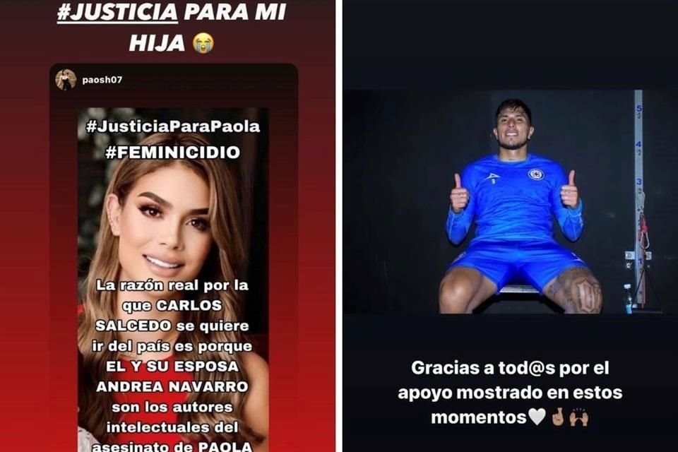 En redes sociales, la madre de Carlos Salcedo lo acusó por el homicidio de su hermana; el futbolista agradeció el apoyo de sus seguidores.