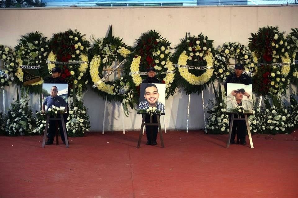 La misa fue organizada en honor a los policías Érick Asai Martínez Sarrión, Carlos Vázquez Hernández y  José Jair Sarabia Sotelo.