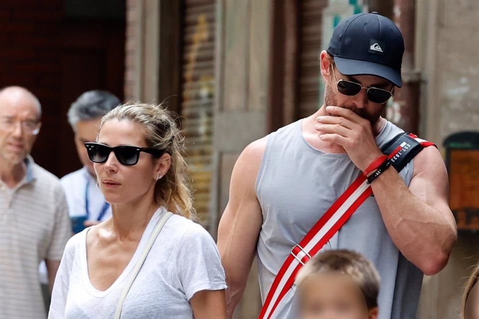 Elsa Pataky y Chris Hemsworth durante una de sus visitas a Madrid.