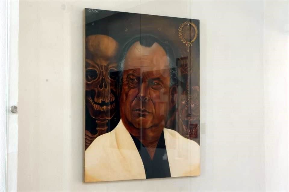 Retrato de Mauricio Fernández pintado por el Dr. Lakra.