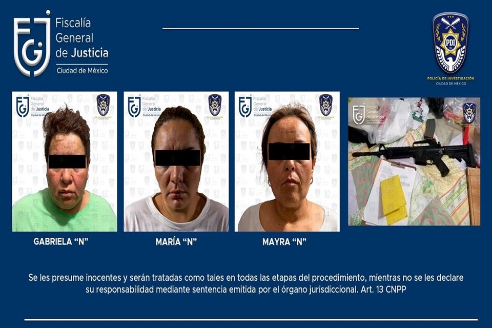 Personal de la FGJ detuvo a tres mujeres, las cuales se presume son integrantes de La Ronda 88, un grupo delictivo dedicado al control, distribución y venta de narcóticos.   
