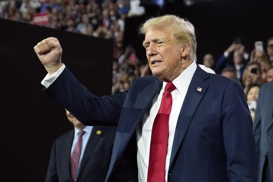 El ex Presidente Donald Trump en el último día de la Convención Republicana, en Milwaukee.