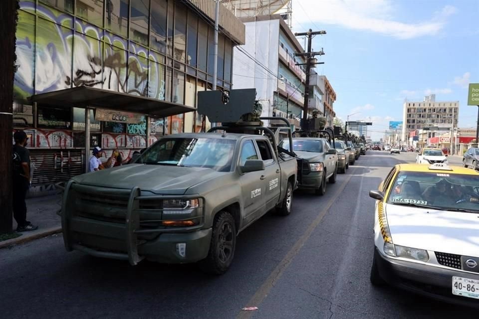 Los militares llegaron procedentes de San Luis Potosí.