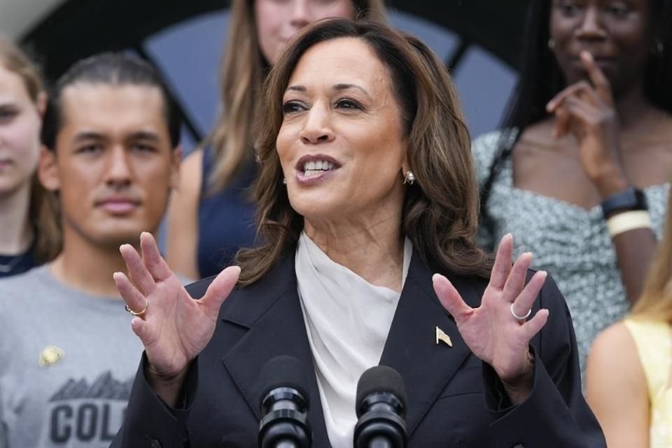 La Vicepresidenta Kamala Harris durante un evento en la Casa Blanca el 22 de julio del 2024.