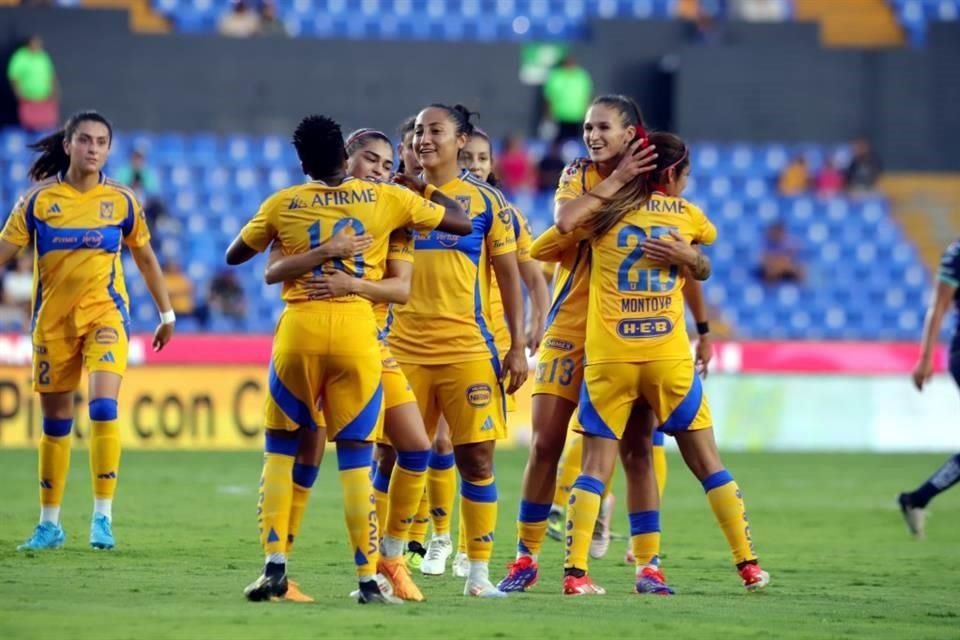 Tigres Femenil no tuvo complicaciones para imponerse este lunes 3-0 a Puebla en el Estadio Universitario, en la Jornada 2 del Apertura 2024.