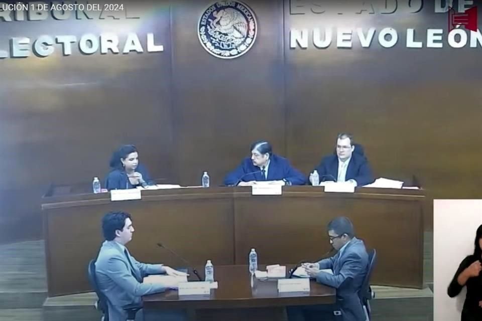 Los integrantes del Tribunal cruzaron sus posturas durante el análisis de la impugnación presentada por la emecista Sandra Pámanes.