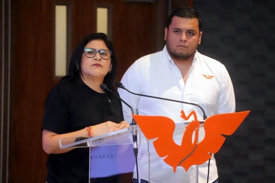 La Diputada de MC, Sandra Pámanes, y el dirigente del partido, Miguel Sánchez, anunciaron la impugnación.