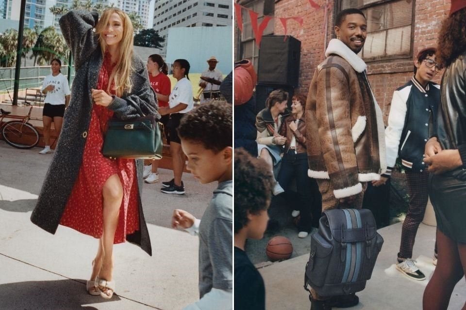 Jennifer Lopez y Michael B. Jordan formaron parte de la campaña de presentación de la colección Otoño 2021 de Coach.