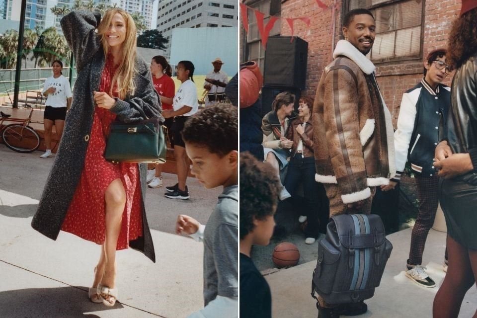 Jennifer Lopez y Michael B. Jordan formaron parte de la campaña de presentación de la colección Otoño 2021 de Coach.