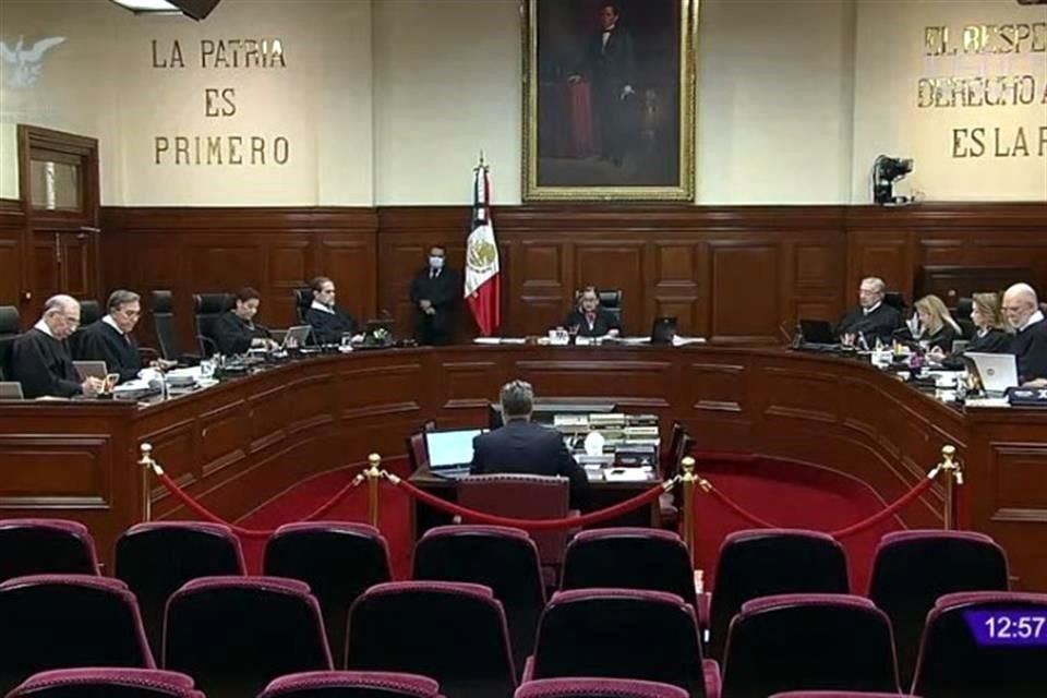 El Pleno de la Corte en su sesión de este jueves.