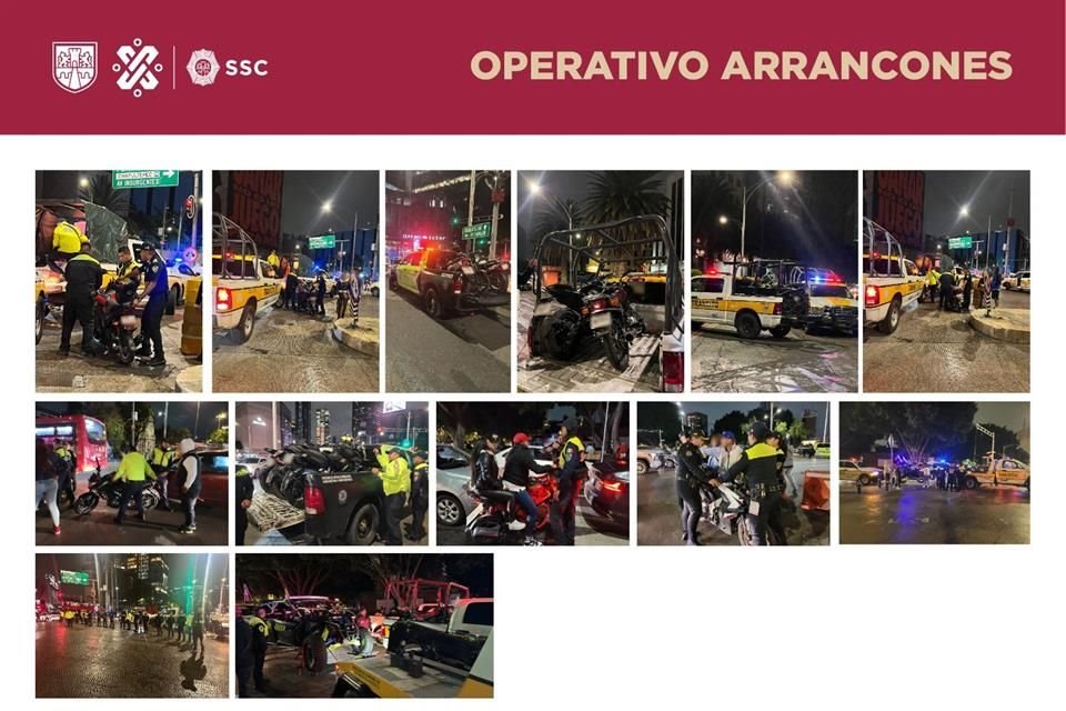 Durante su movilización pasaron por la Avenida Paseo de la Reforma, donde los policías de Tránsito detuvieron a 47 motociclistas por distintas faltas al Reglamento de Tránsito.