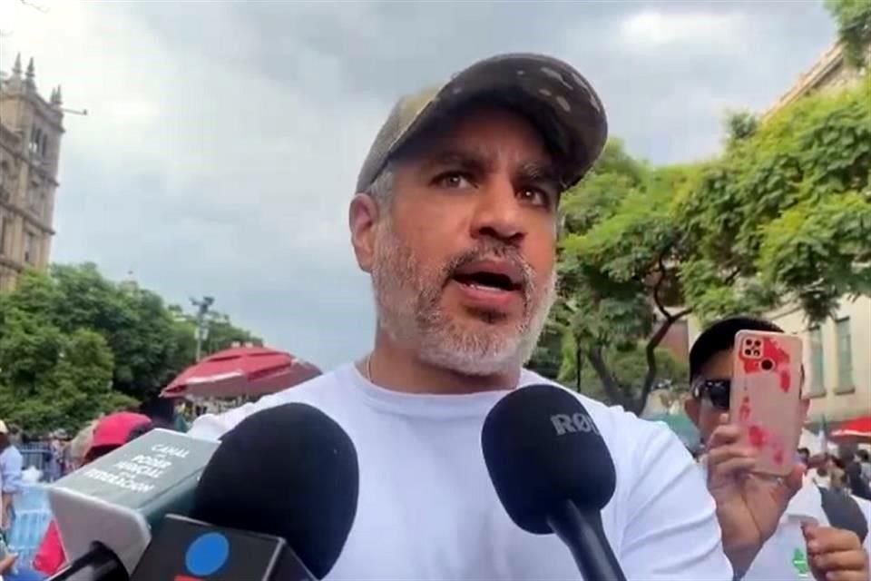 El Magistrado Juan Pablo Gómez participó en la marcha nacional contra la reforma judicial.