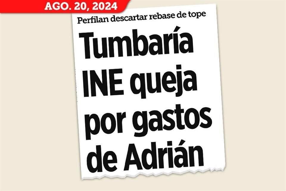 El INE rechazó las quejas de MC contra los gastos de Adrián de la Garza.