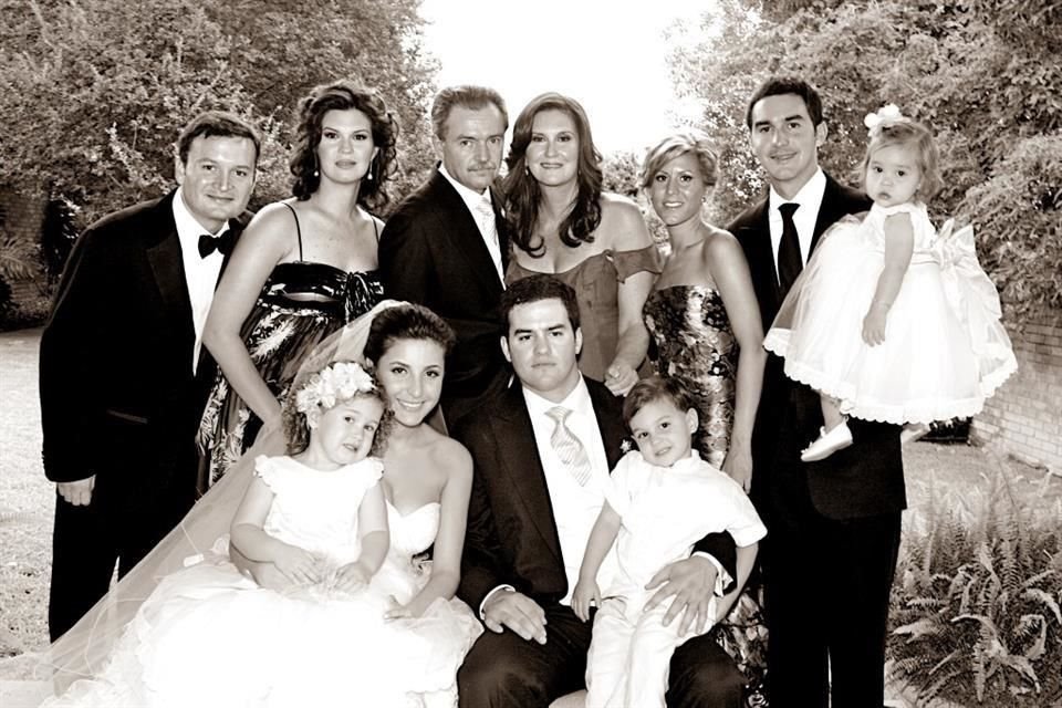 Con su familia en el 2010.