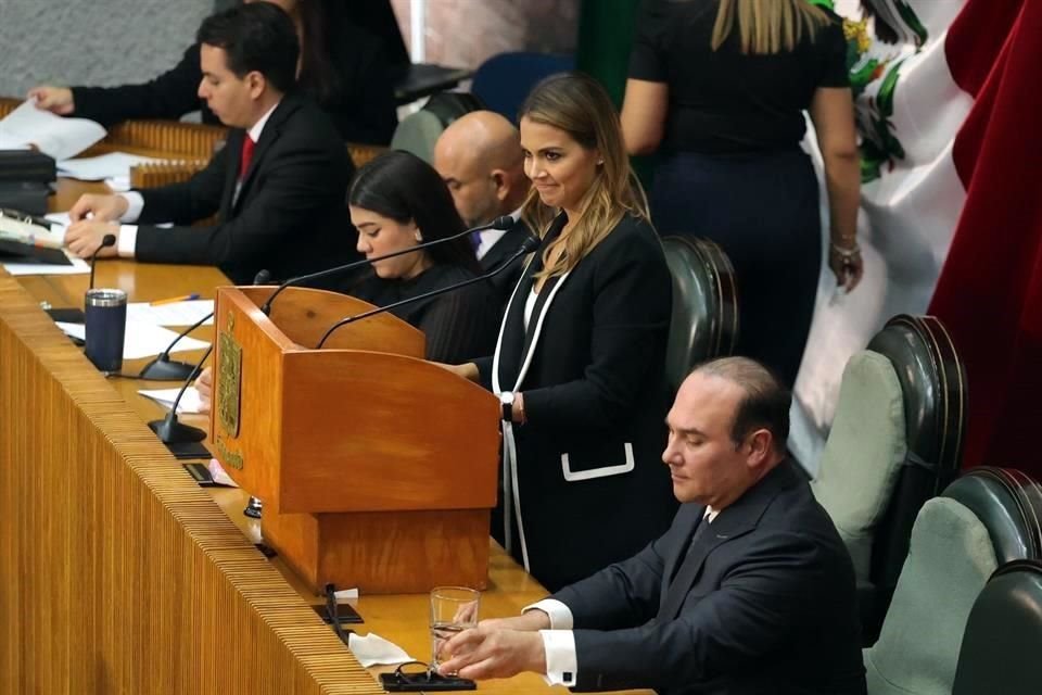 Lorena de la Garza, presidenta de la Mesa Directiva del Congreso local.