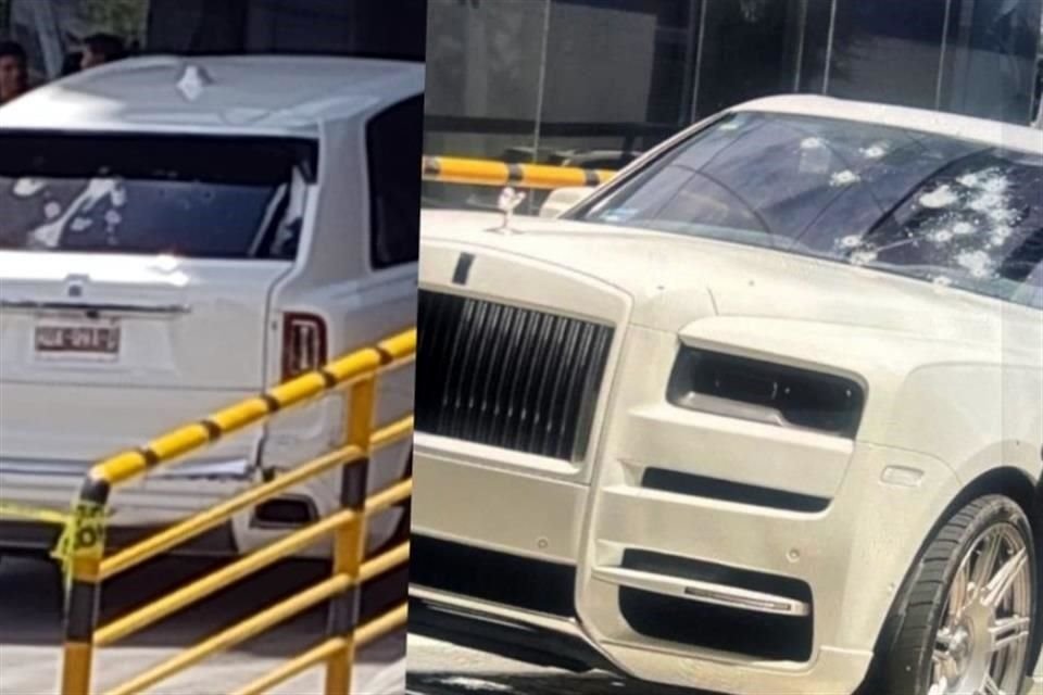 La camioneta en la que viajaba el empresario, de la marca Roll-Royce recibió más de 14 balazos en la parte trasera y al menos 20 en el parabrisas, al parecer realizadas con armas de grueso calibre.