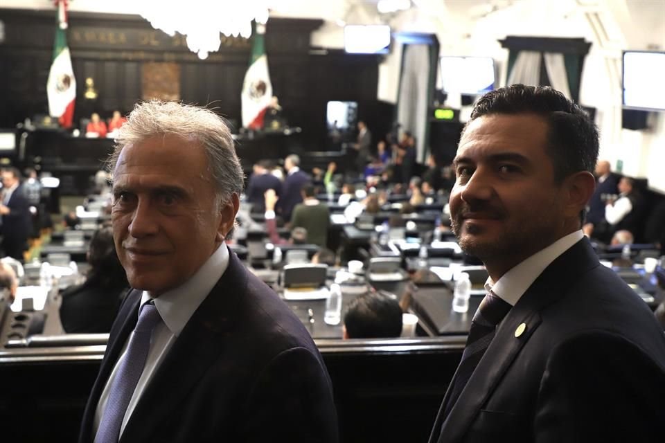 Miguel Ángel Yunes Linares (IZQ.) y su hijo Miguel Ángel Yunes Márquez (Der.)