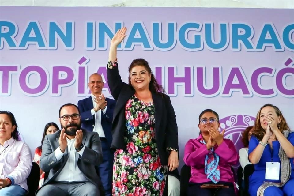 Clara Brugada, Jefa de Gobierno electa, acudió a la inauguración de la Utopía en Iztapalapa.