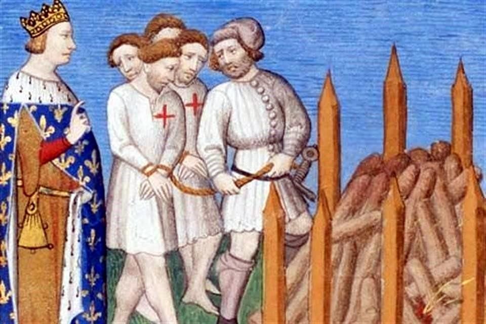 Los Templarios franceses fueron llevados a la hoguera el 13 de septiembre de 1307.
