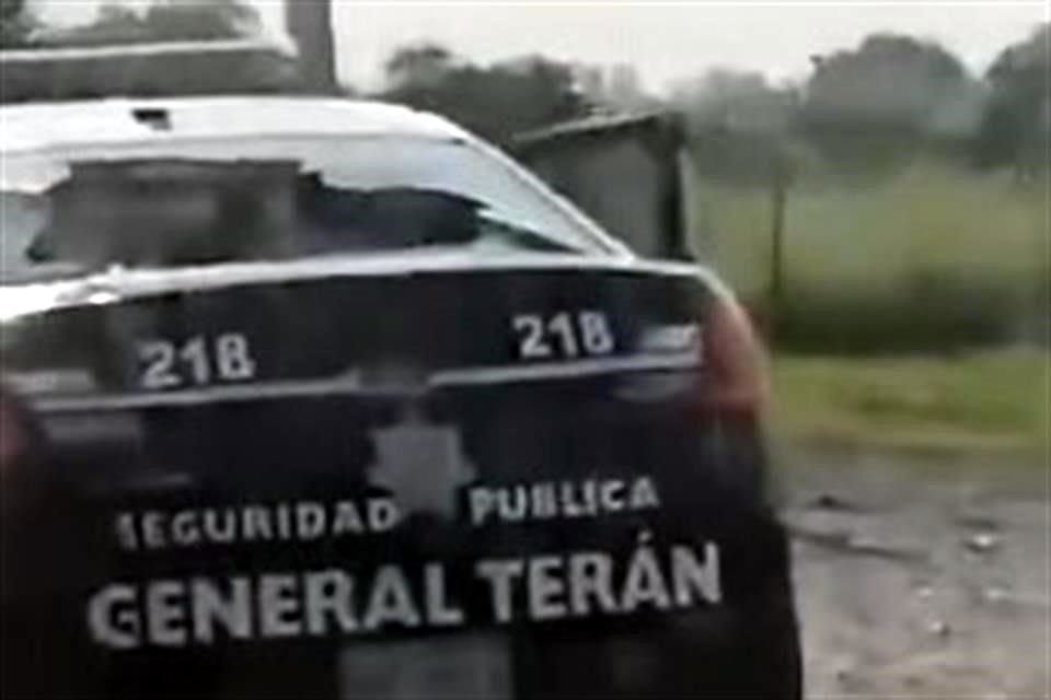 Dos patrullas de General Terán fueron baleadas por pistoleros, como parte de los ataques a balazos.