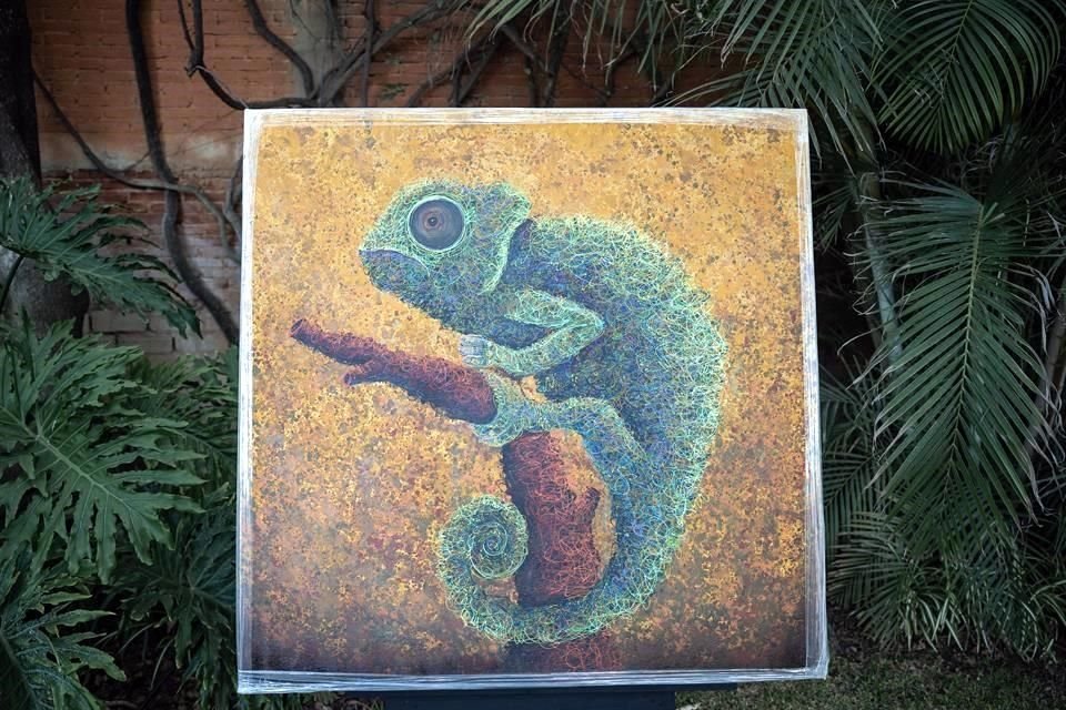 Artesanías de Oaxaca expuestas durante la recepción.