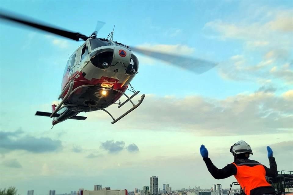 El niño fue trasladado en un helicóptero de Protección Civil del Estado.