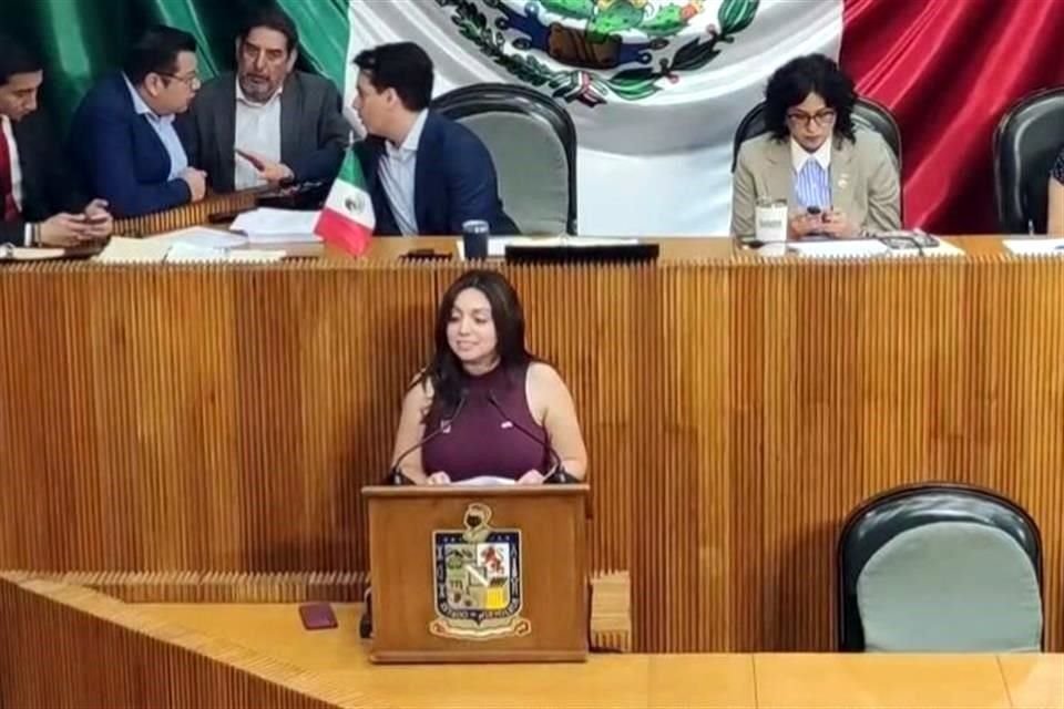 La Diputada local de Morena, Greta Barra.