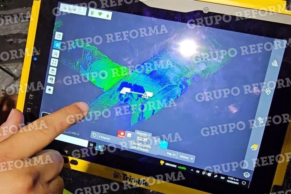 Las primeras imágenes captadas con escáner revelaron los daños por humedad en el Túnel.