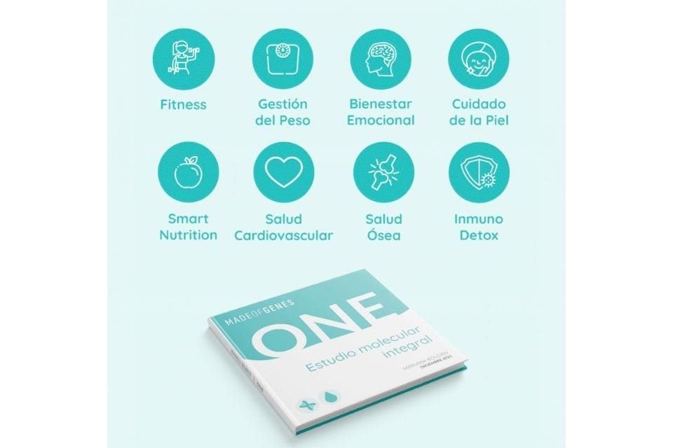 Made of Genes basa su propuesta en el análisis del ADN para dar recomendaciones de salud, generar dietas y ejercicio personalizados.