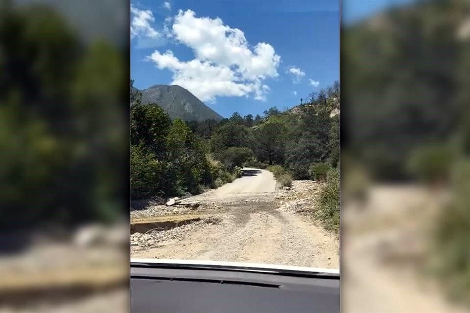 Así lucía a finales de agosto el camino en San José de las Boquillas, en los límites de Nuevo León y Coahuila.