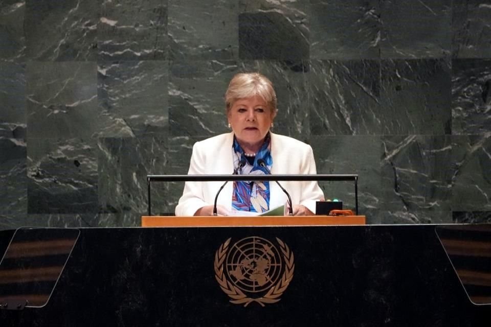 La Canciller mexicana, Alicia Bárcena, destacó en su discurso de la ONU la llegada de Claudia Sheinbaum a la Presidencia de México.