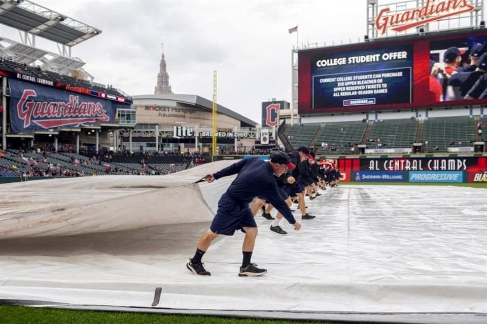 La lluvia que cayó en Cleveland canceló el juego ante los Astros.