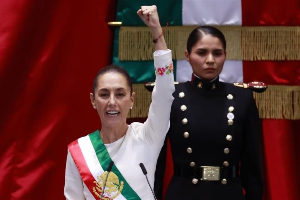 Claudia Sheinbaum da su discurso en San Lázaro.