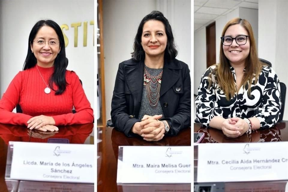 De izquierda a derecha: María de los Ángeles Gil, Maira Melisa Guerra y Cecilia Aida Hernández.