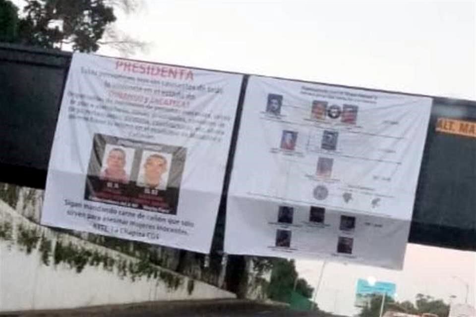 En el mensaje, 'La Chapiza' señala a dos líderes delictivos ligados supuestamente al 'Mayito Flaco'.