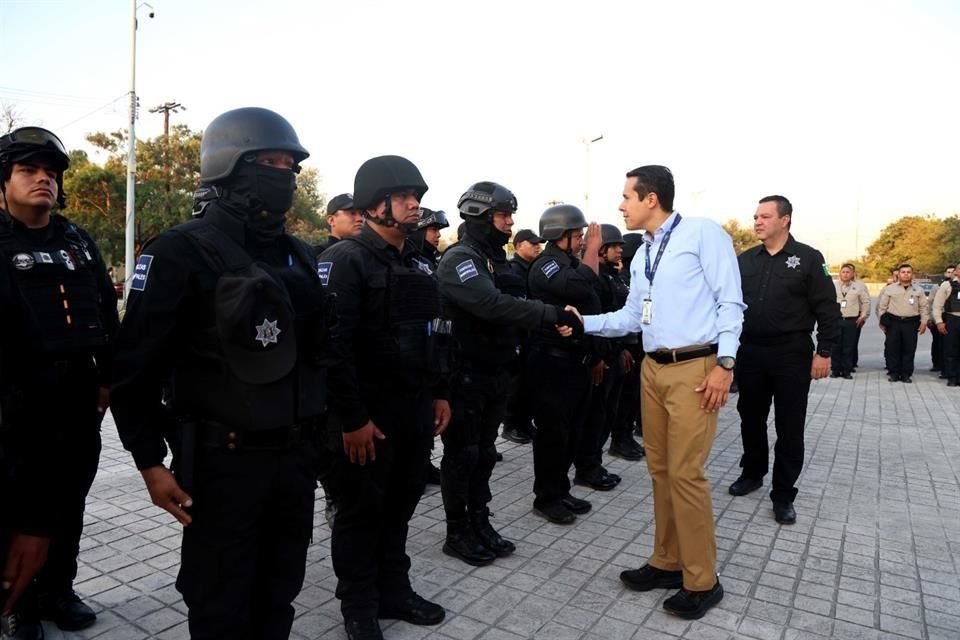 Daniel Carrillo, Alcalde de San Nicolás, presentó a Gerardo Ángel Treviño como nuevo Secretario de Seguridad municipal para este trienio.