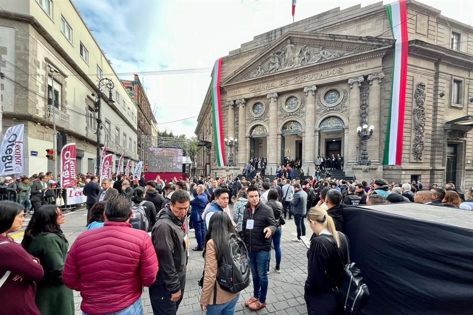 Así luce el Congreso local previo a la toma de protesta.