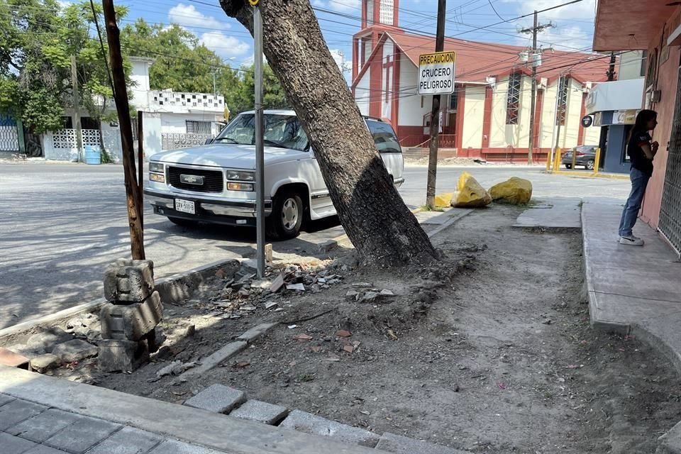 En Federico Gómez, el corredor tiene pendiente un tramo al final de la calle.