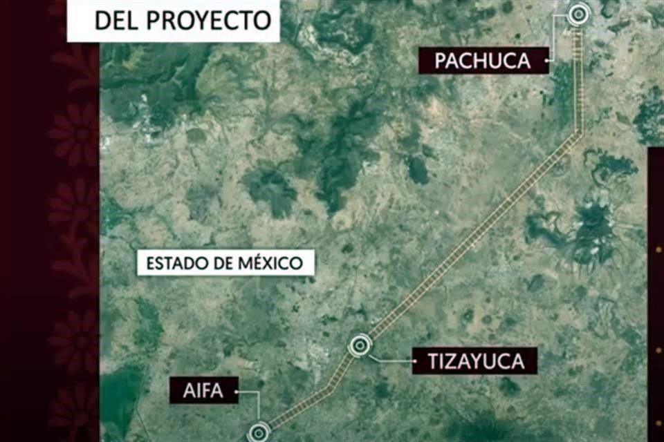 El proyecto considera el tramo de Buenavista al AIFA, y su continuidad a Pachuca.