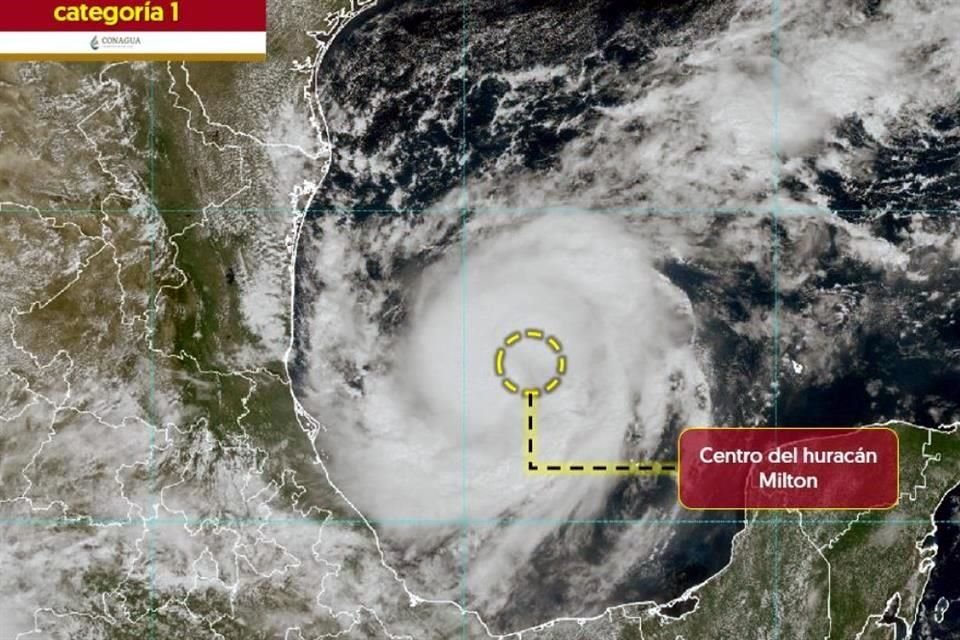 'Milton' se localiza a 355 kilómetros al este-noreste de Cabo Rojo, Veracruz, y a 465 al oeste-noroeste de Progreso, Yucatán.