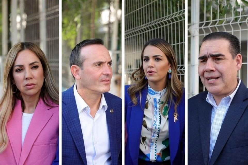 Perla Villarreal, Carlos de la Fuente, Lorena de la Garza y Heriberto Treviño.