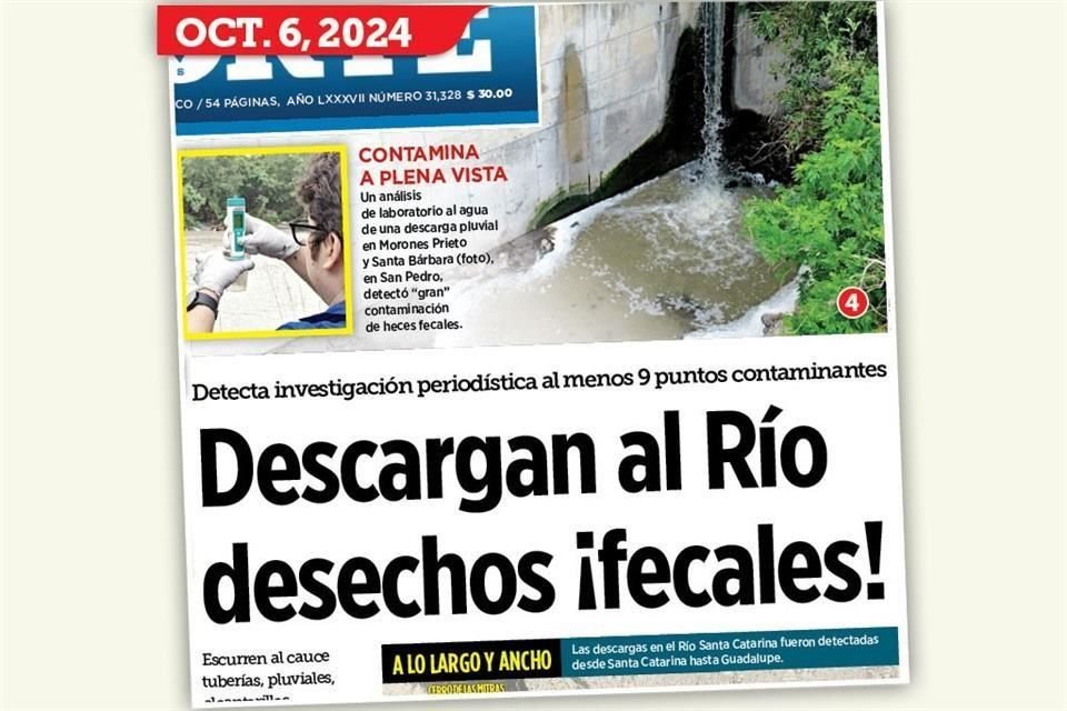 Una investigación periodística de EL NORTE evidenció las descargas de desechos al Río.