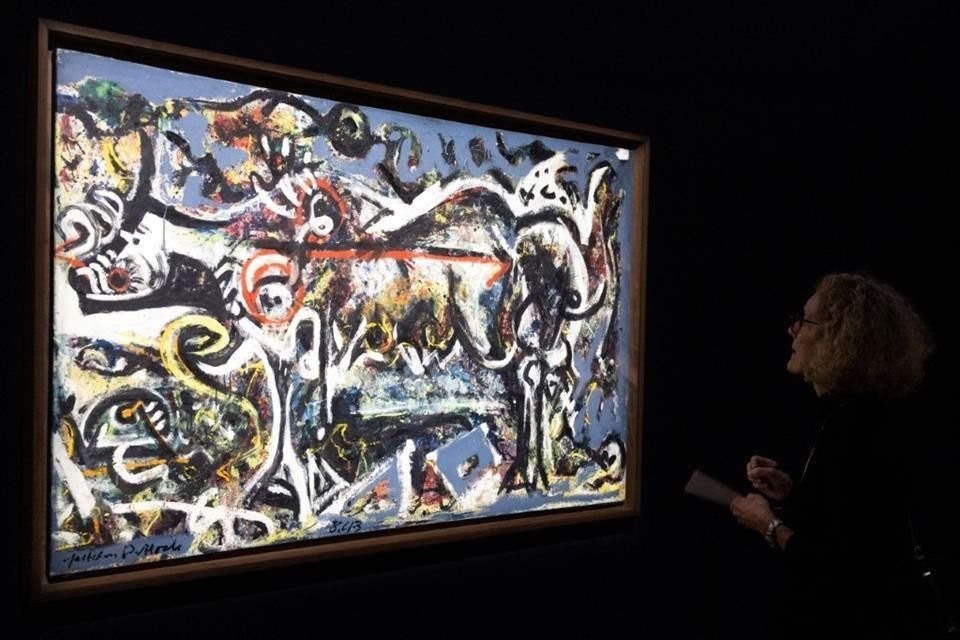 'La loba', una de las obras que forman parte de la muestra 'Jackson Pollock: los primeros años (1934-1947)' en el Museo Picasso de París.