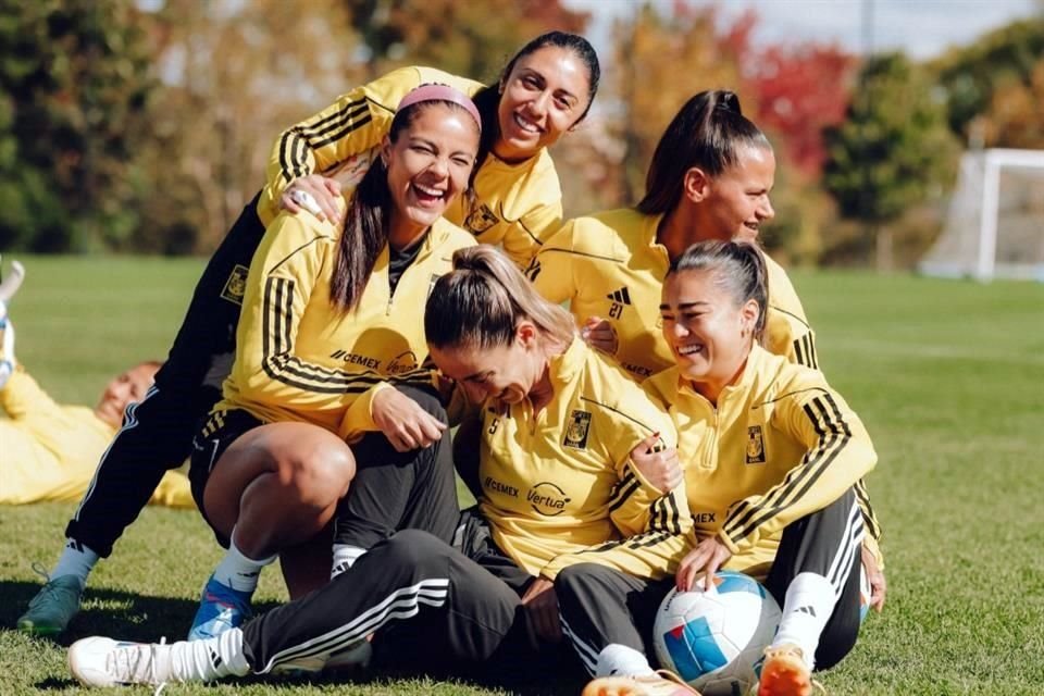 Tigres Femenil entrenó ayer de cara al duelo de esta tarde ante el Gotham FC.