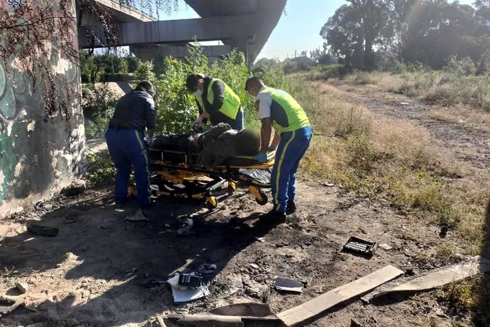 Elementos del Sector Ticomán fueron movilizados y, durante un recorrido, ubicaron al individuo a la altura de Avenida Acueducto, en la Colonia La Laguna Ticomán.