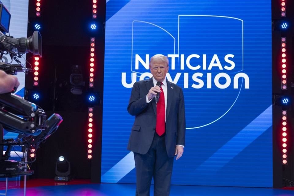 El ex Presidente Donald Trump durante un evento de Univisión en Florida, el 16 de octubre del 2024.