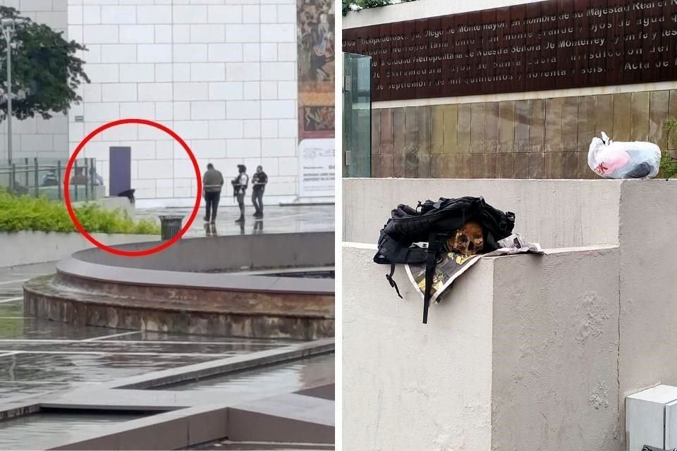 La mochila con el cráneo fue abandonada frente al Museo de Historia Mexicana.