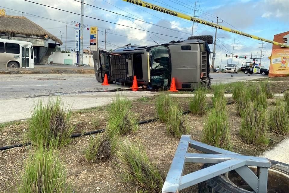 El accidente fue reportado a las 5:30 horas.