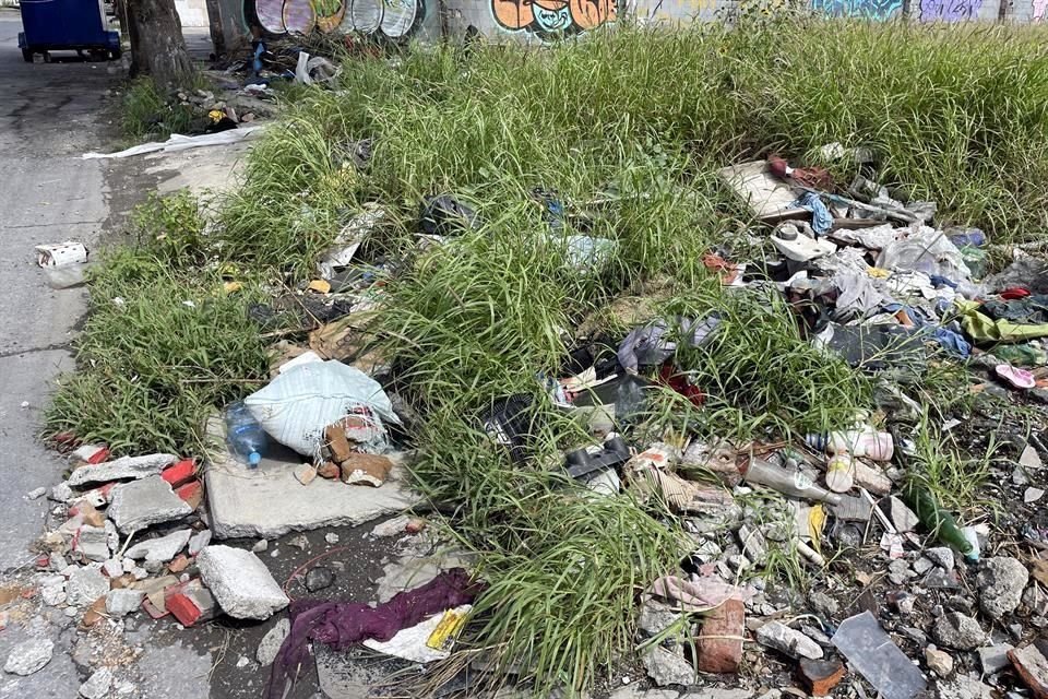 Desde ese tiempo, carretoneros y otras personas aprovechan el descuido del predio para tirar basura, ropa y botellas de plástico, hasta muebles usados.