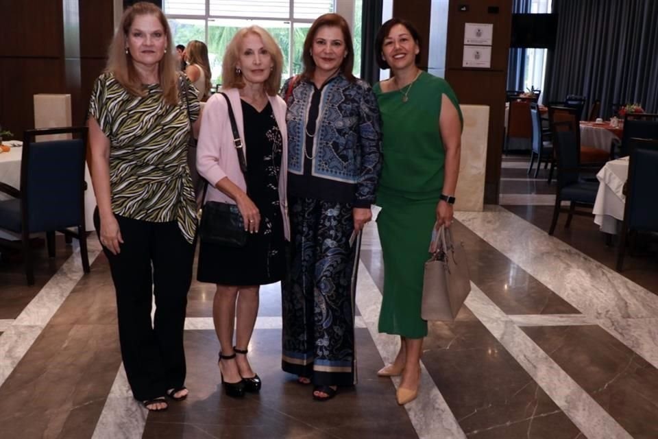 Olga Garza de Garza, Anabella Santos, Marcela Cantú de Cantú y Gabriela Moreno de Sauceda